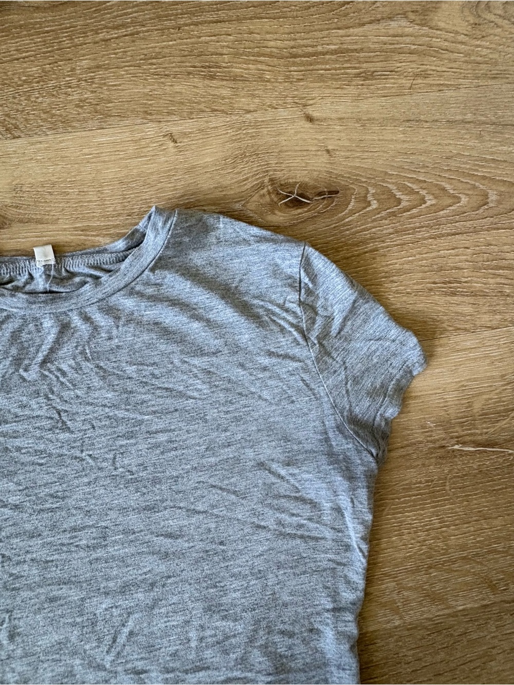 Light Heather Gray Short Sleeve Crewneck Tee - Picture 2 of 4